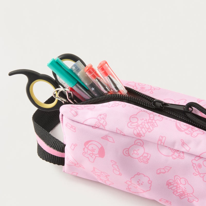 BT21 Pink Printed Pencil Pouch for Kids - Image 4